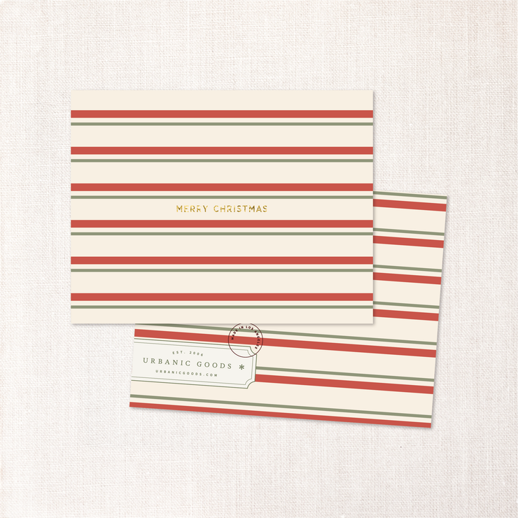 Christmas Double Stripe Card