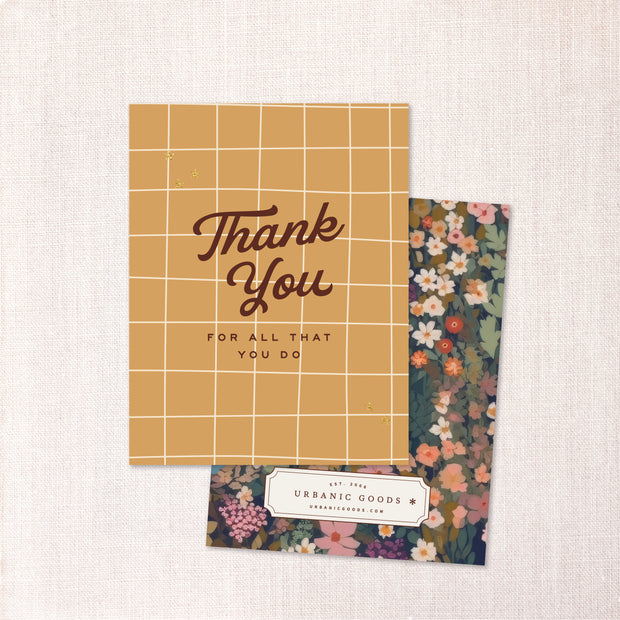 Thank you for all that you do card