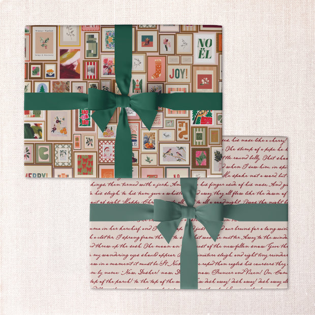 deck the halls +twas the night double-sided wrap