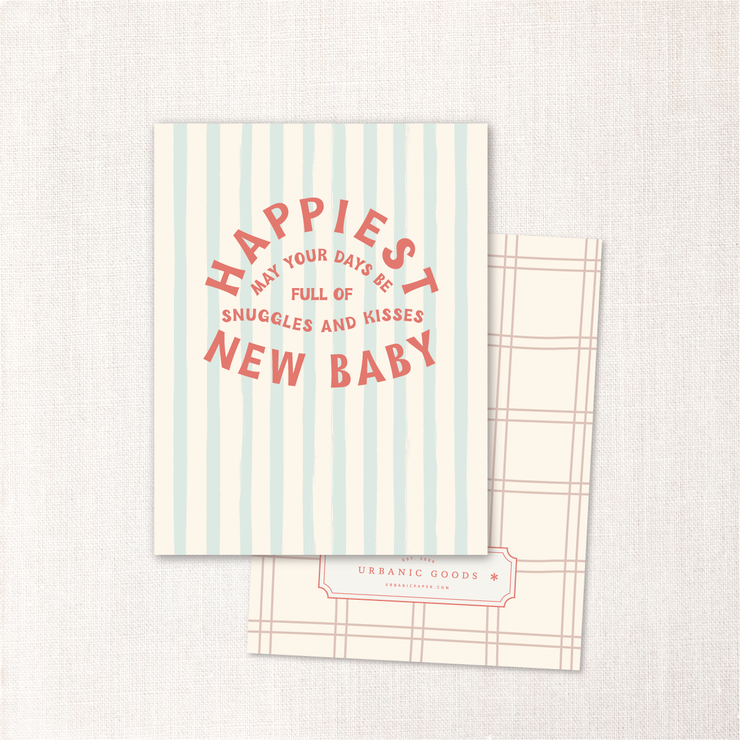 snuggles & kisses new baby card