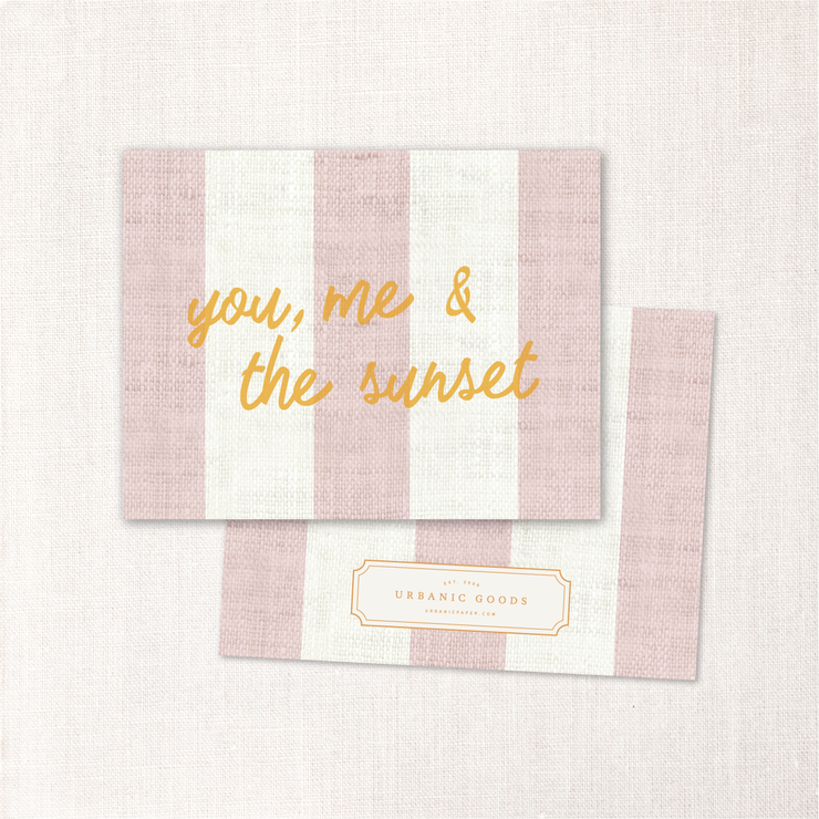 you, me & the sunset card