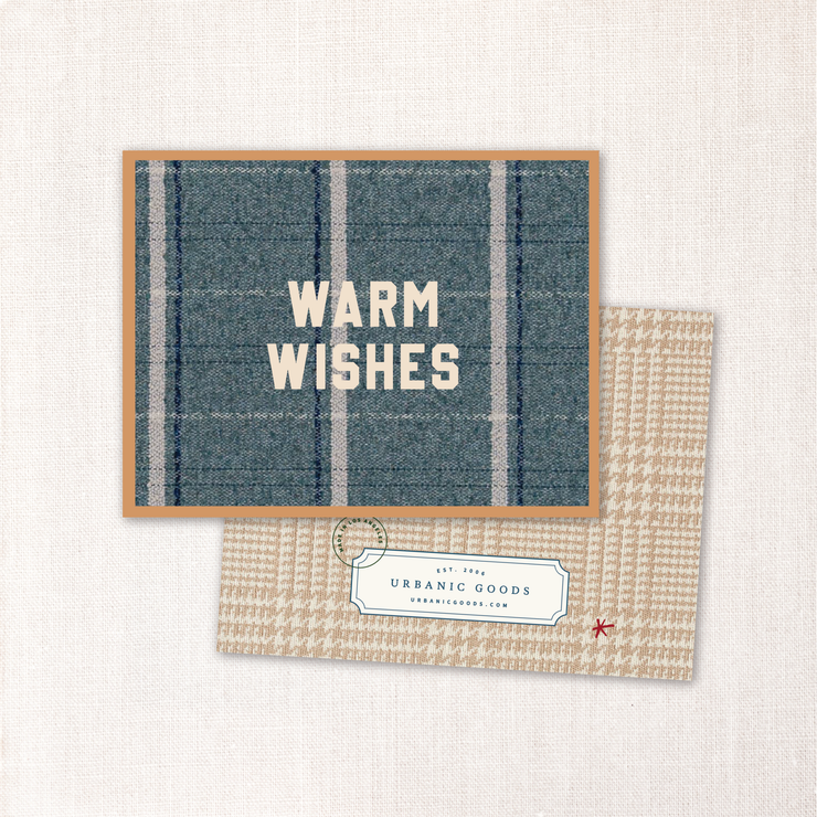 warm wishes card - single or set of 6