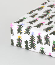 fir trees gift wrap sheet