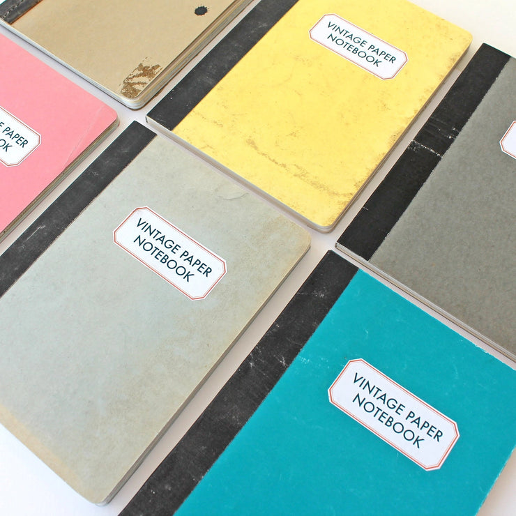 Vintage Paper Notebook - Assorted Colors