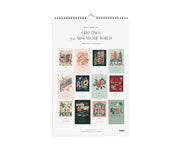 2024 greetings from around the globe wall calendar