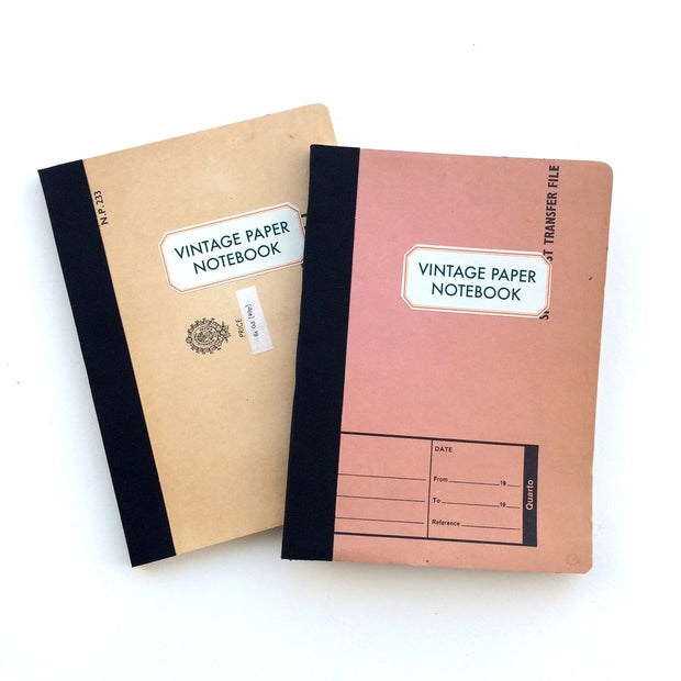 Vintage Paper Notebook - Assorted Colors