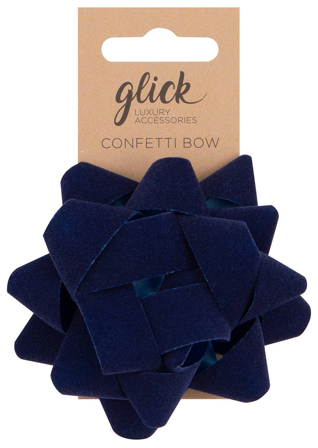 confetti bow - velvet navy