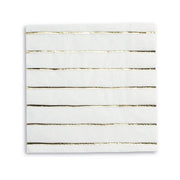 frenchie striped petite napkins - ink or gold