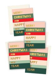 holiday colorblock christmas greeting card boxed set