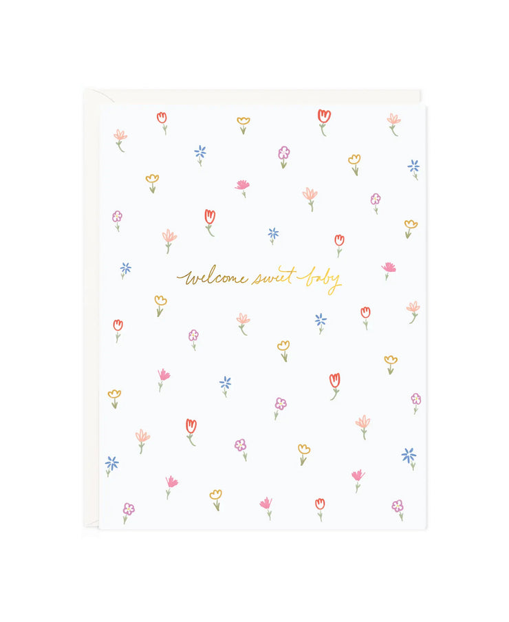 sweet baby petite floral card