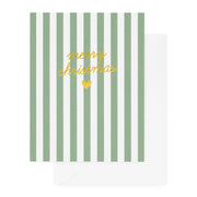 striped merry christmas card - boxed set