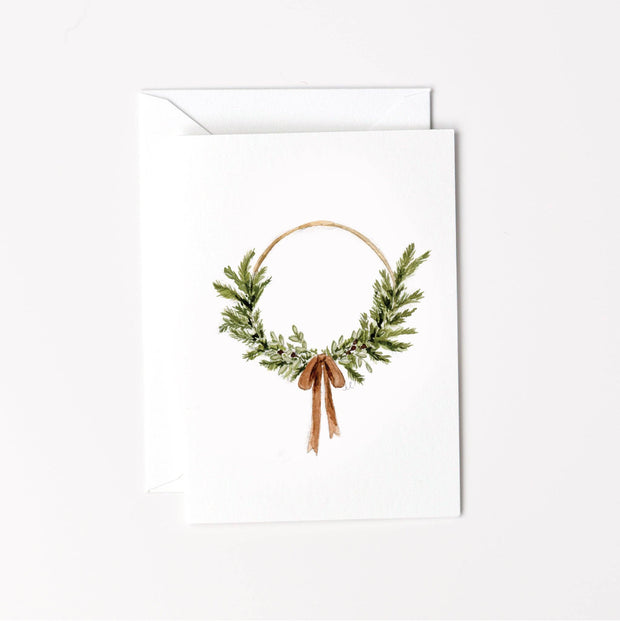 Wire wreath mini notecard