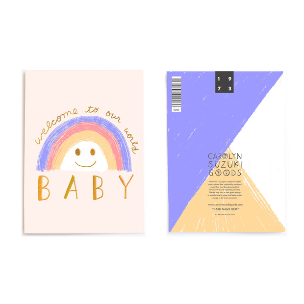 welcome to our world baby rays card