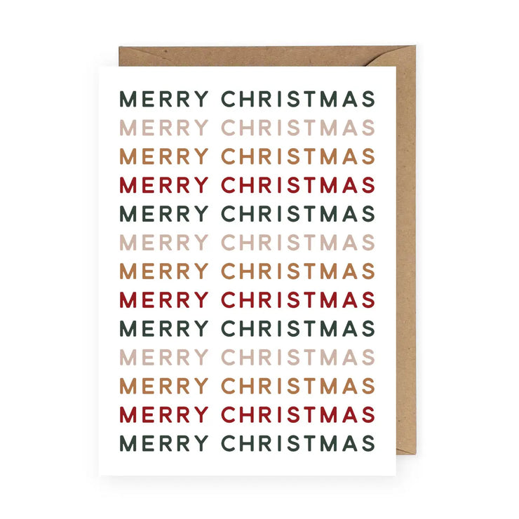 merry christmas card - single or set of 5