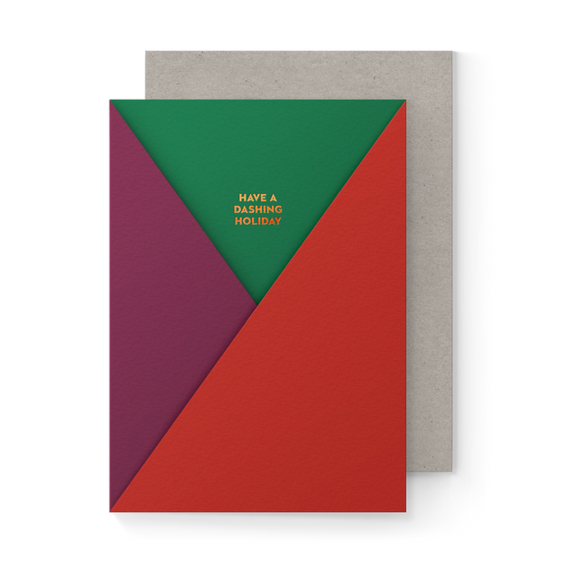 dashing holiday pocket greeting card