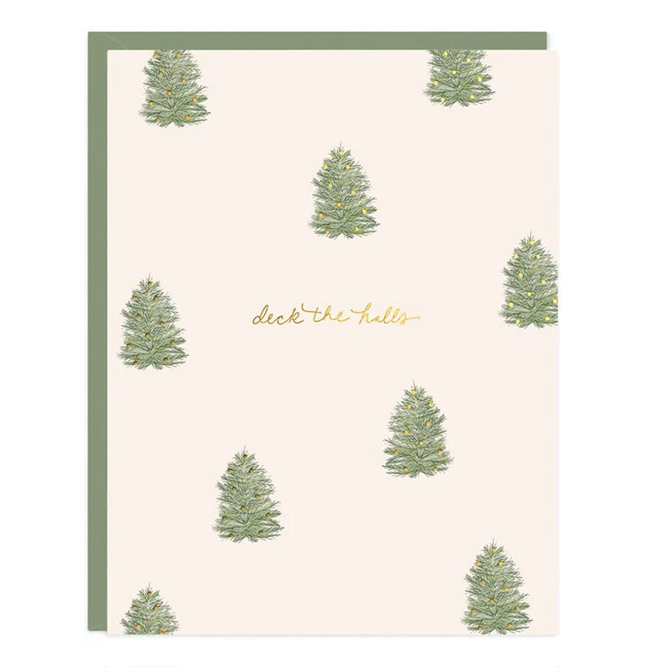 deck the halls trees card