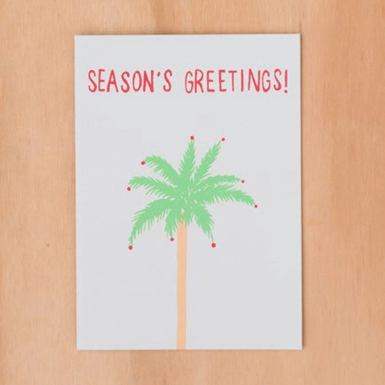 holiday palm tree card