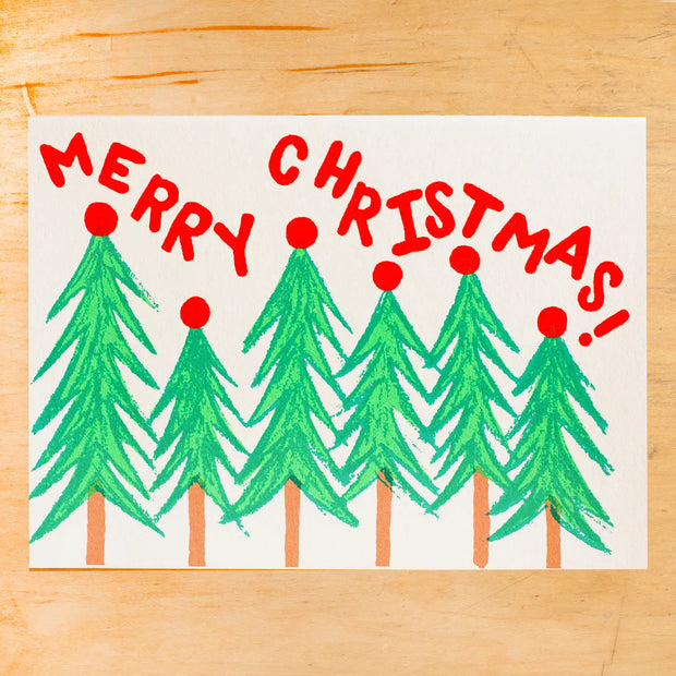 christmas trees card