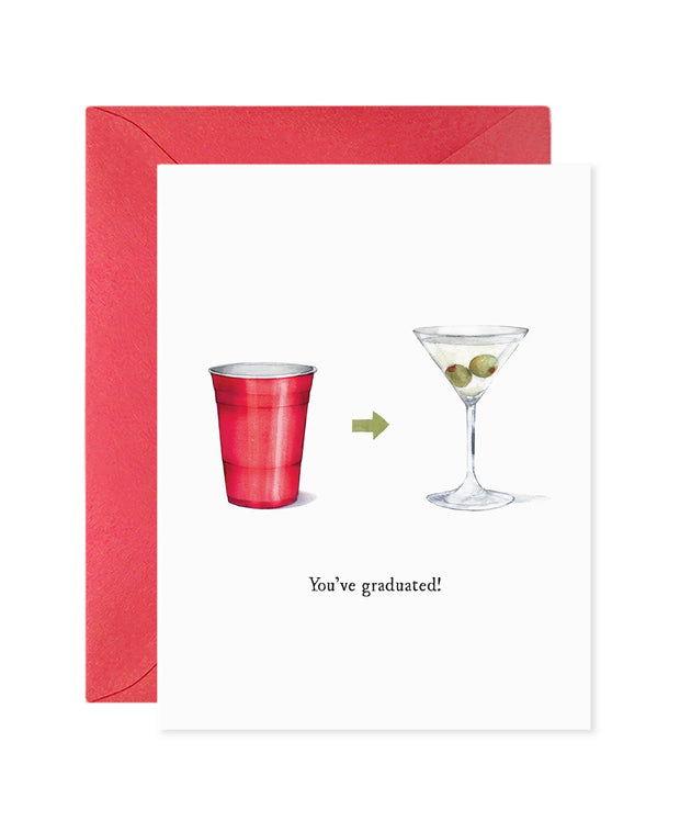 solo cup martini graduation card