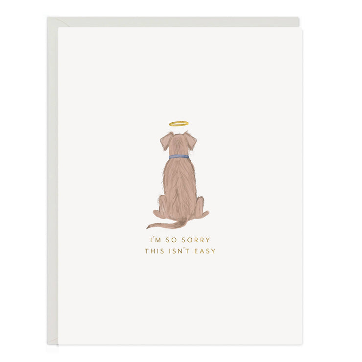 angel dog sympathy card