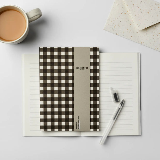 gingham notebook