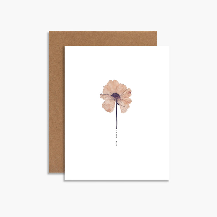 botanical thank you card