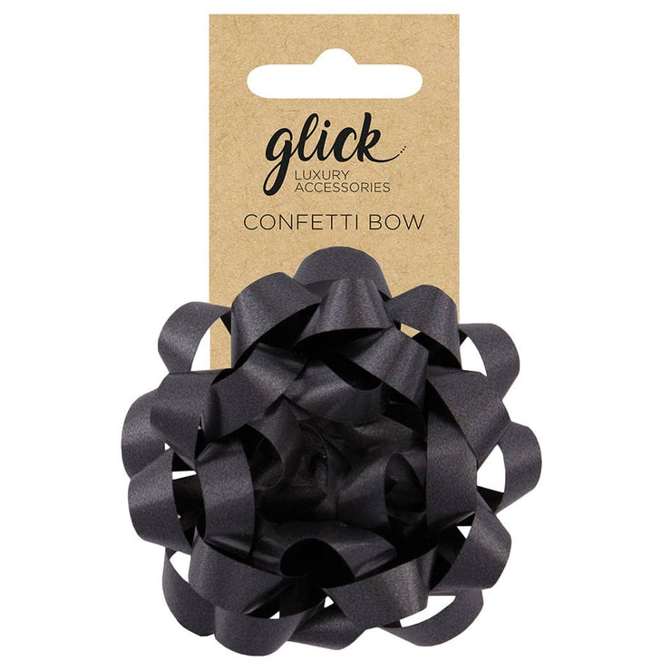 confetti bow - black