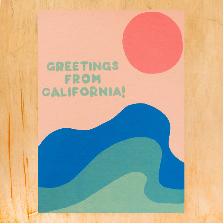 greetings from CA waves card