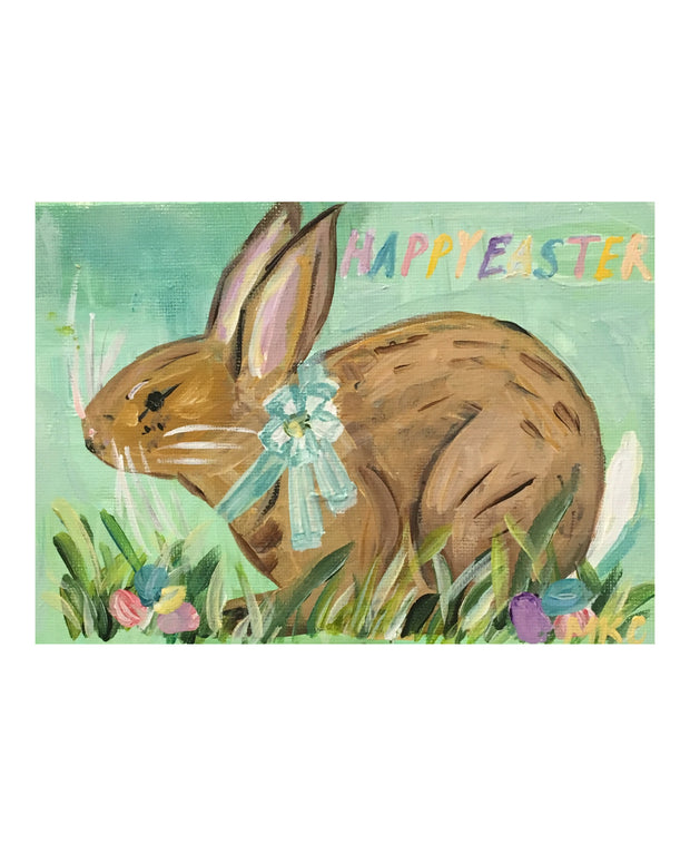 mint easter bunny card