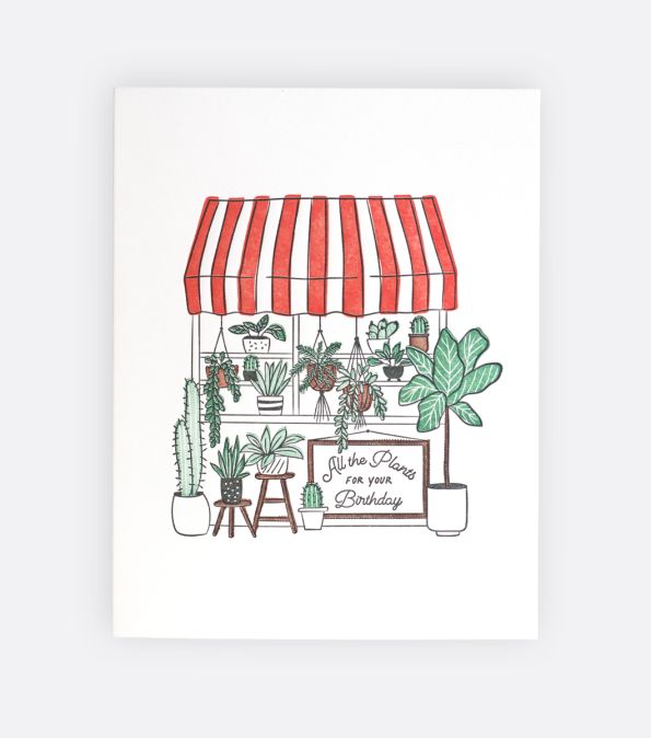 plant shop birthday card