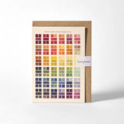 water colour swatches card