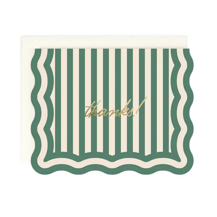 thanks! striped card -  set of 8