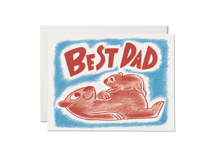 wombat dad father's day card