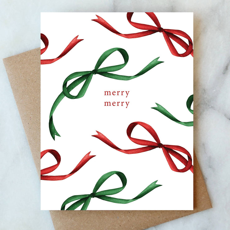 bows holiday card