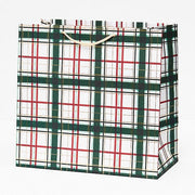 holiday painted plaid bag - various sizes
