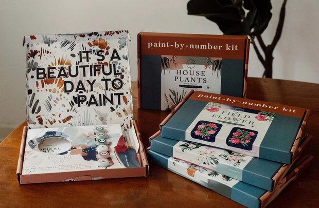 paint-by-numbers kit - various styles