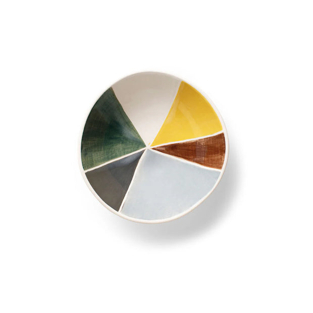 color wheel stonewear round dish
