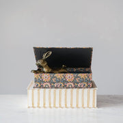 fabric covered boxes - various patterns