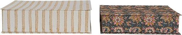 fabric covered boxes - various patterns