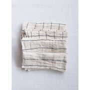 plaid and stripes cotton napkins - set of 4