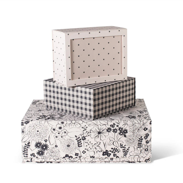 fabric covered boxes - various sizes