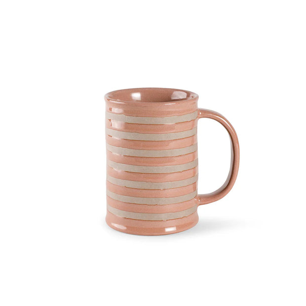 striped stonewear memento tall mug