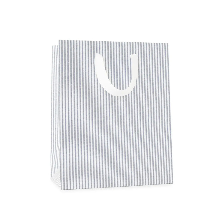 blue ticking stripe gift bag