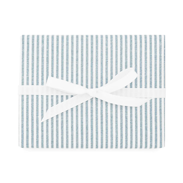 navy ticking stripe gift wrap - set of 3 sheets