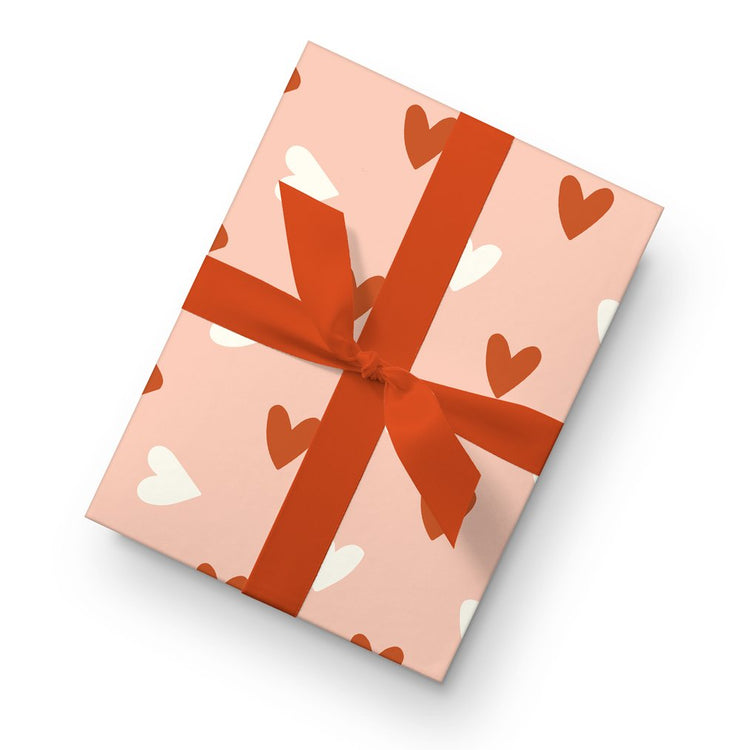hearts 2 gift wrap sheet