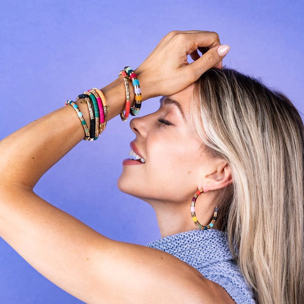 sequin stretch bracelet - various colors