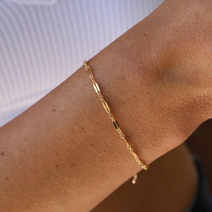 gold filled dapper chain bracelet
