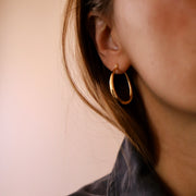 large tear drop hoop earrings