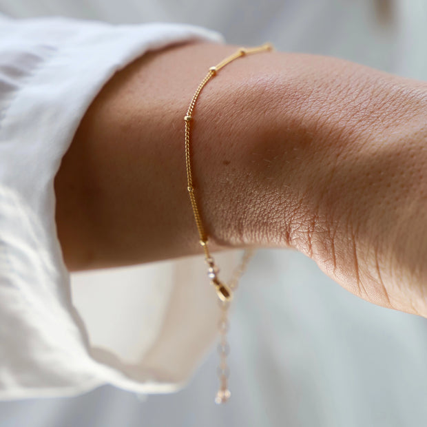 delicate ball chain bracelet