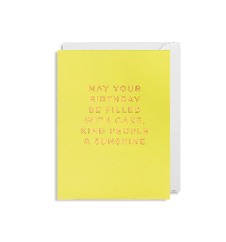 may your birthday be filled with cake card